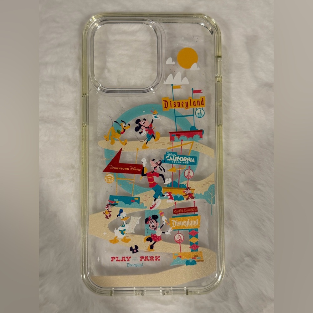 NWOT Disneyland Themed Clear iPhone 14 Pro Max Case
